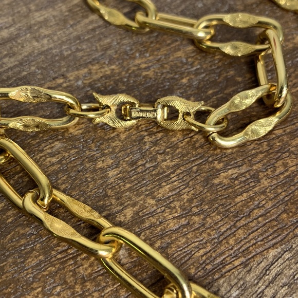 VTG Kramer Goldtone Long Chain Link Necklace - Picture 2 of 5